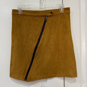 LF Jaase Faux Suede Zip Mini Skirt